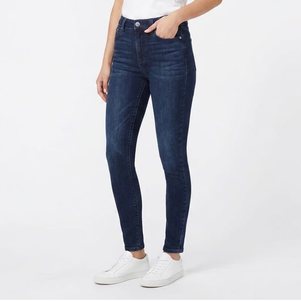 Paige Hoxton Ankle High Rise Skinny Jeans Dark Blue Indigo Size 26 RN27002