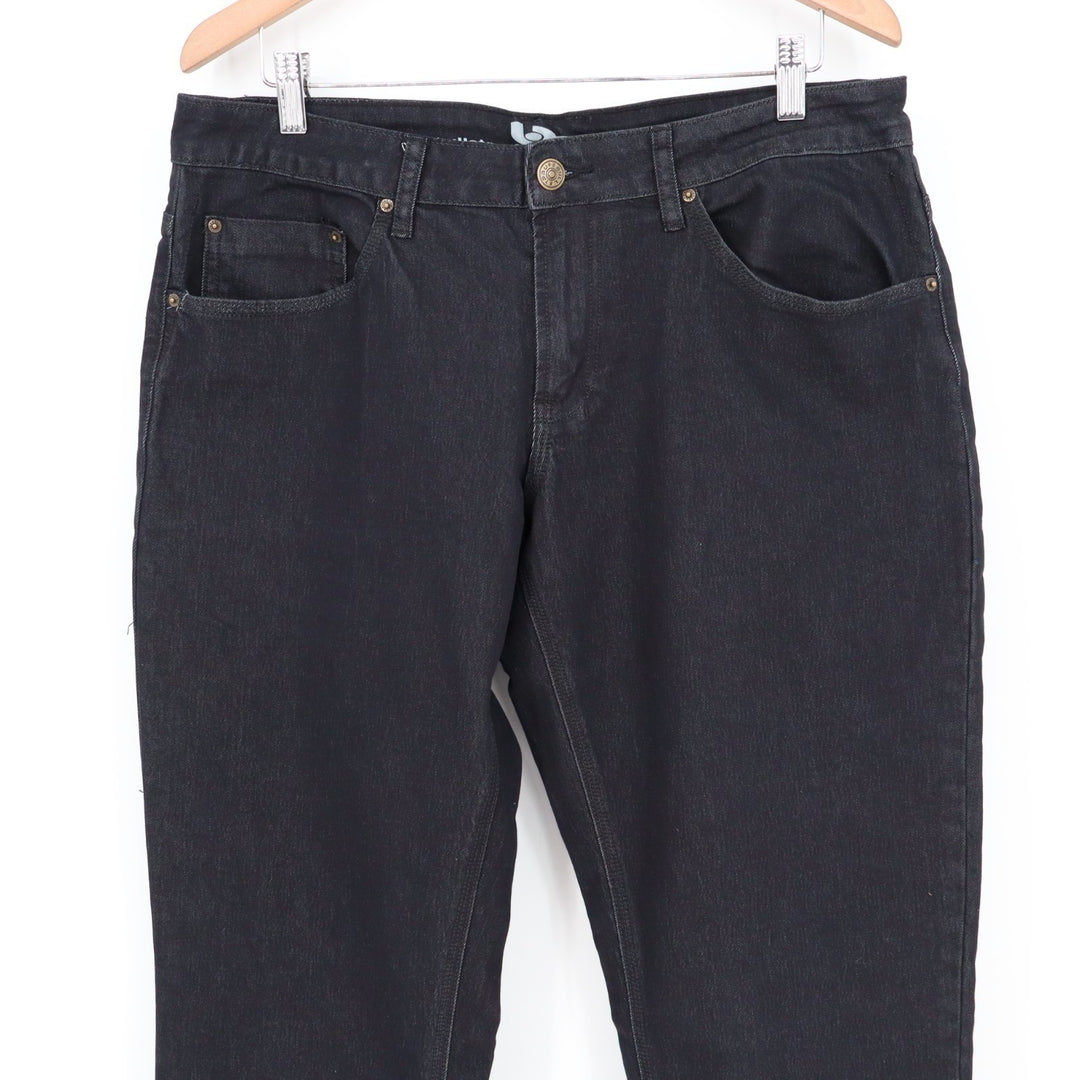 Bulletprufe Jeans Mens 34/34 Black Dark Wash Denim Cotton Stretch Straight Leg