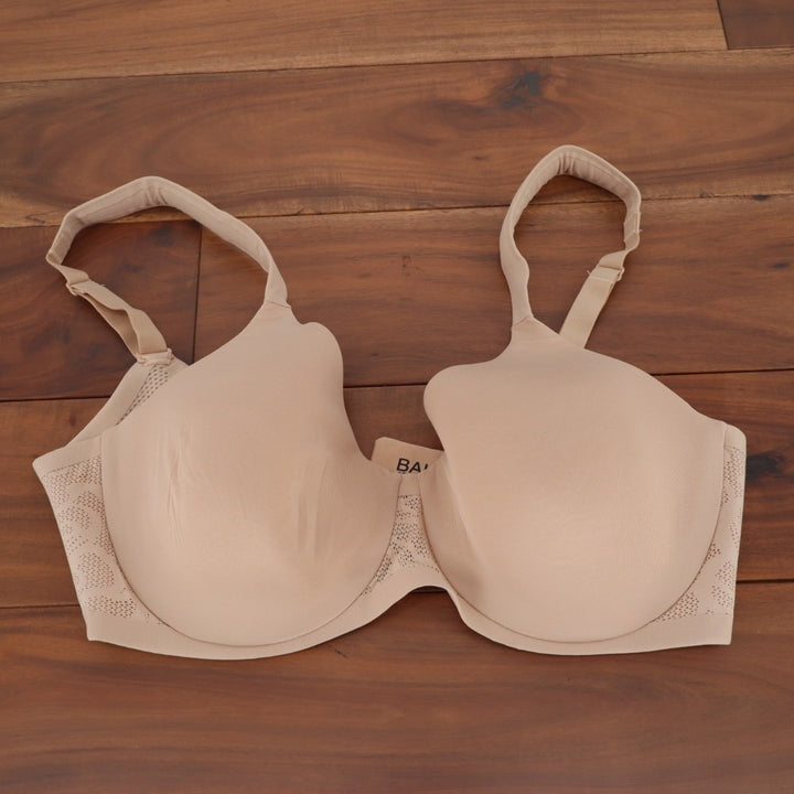 Bali Coolest Smoothing Underwire T-Shirt Bra Womens 34D Beige Stretch Padded