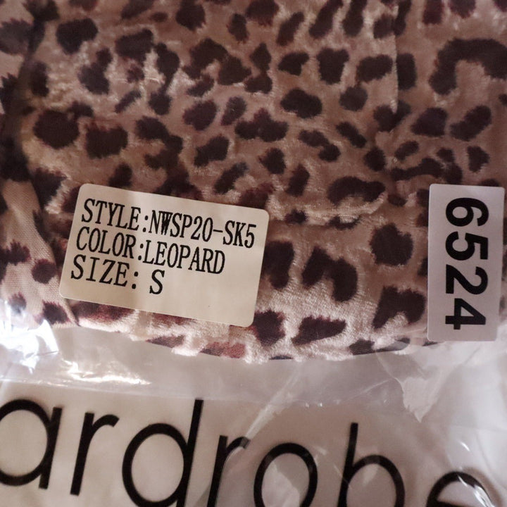 Naked Wardrobe The Statement Leopard Print Draped Ruffle Mini Skirt Small