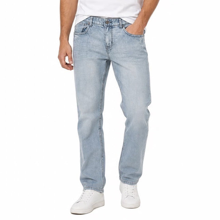 INC International Concepts Mens Light Wash Straight Leg Jeans 32x34 Blue Cotton