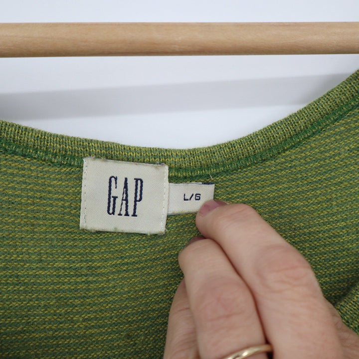 Gap Vintage Green Knit Sleeveless Scoop Neck Maxi Dress Large