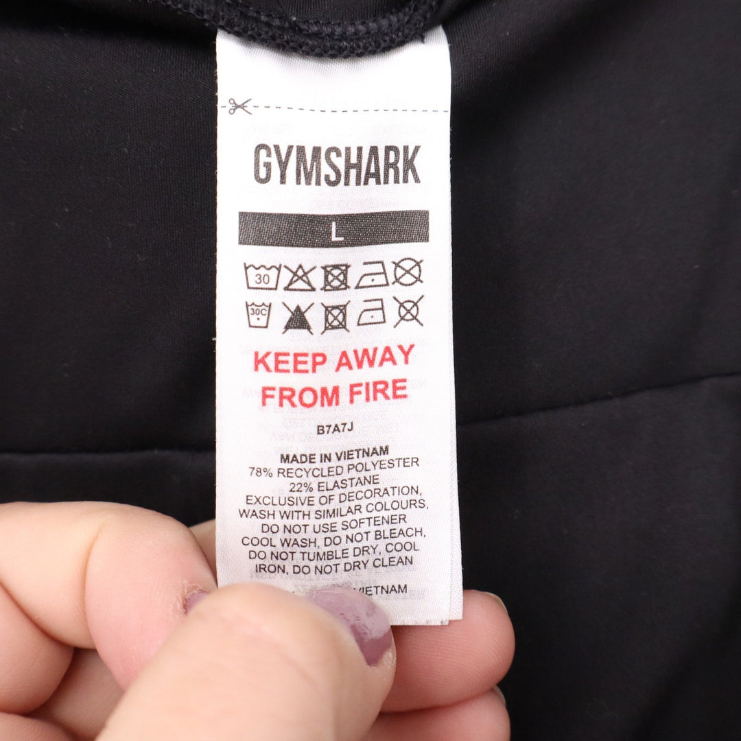Gymshark Black High Waisted Taped Seam Leggings Womens Size L