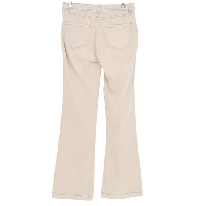 Kensie Jeans Vintage Luxe The Savannah Flare Pants Tan Contrast Stitch 6/28