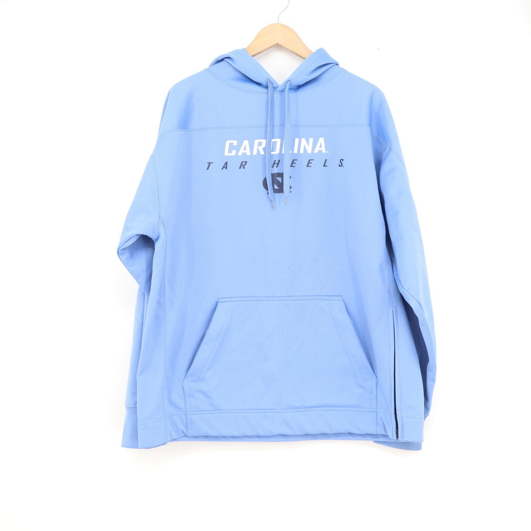 J America UNC Tar Heels Hoodie Mens Large Carolina Blue Performance Side Zip L