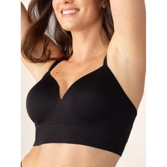 Truekind Supportive Comfort Wireless Shaping Bra Black Large Stretch Seamless