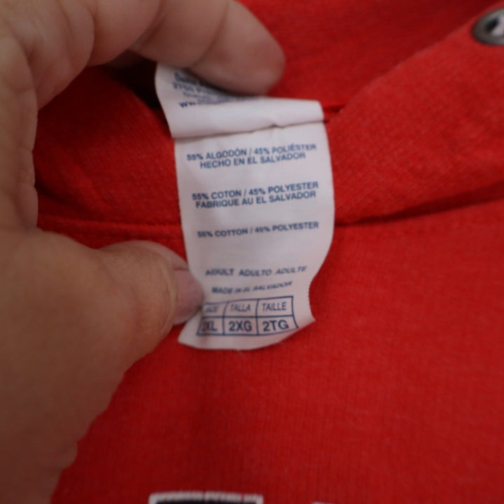 Delta Fleece Medford Oregon Est 1885 Hoodie Red Graphic Sweatshirt Mens 2XL