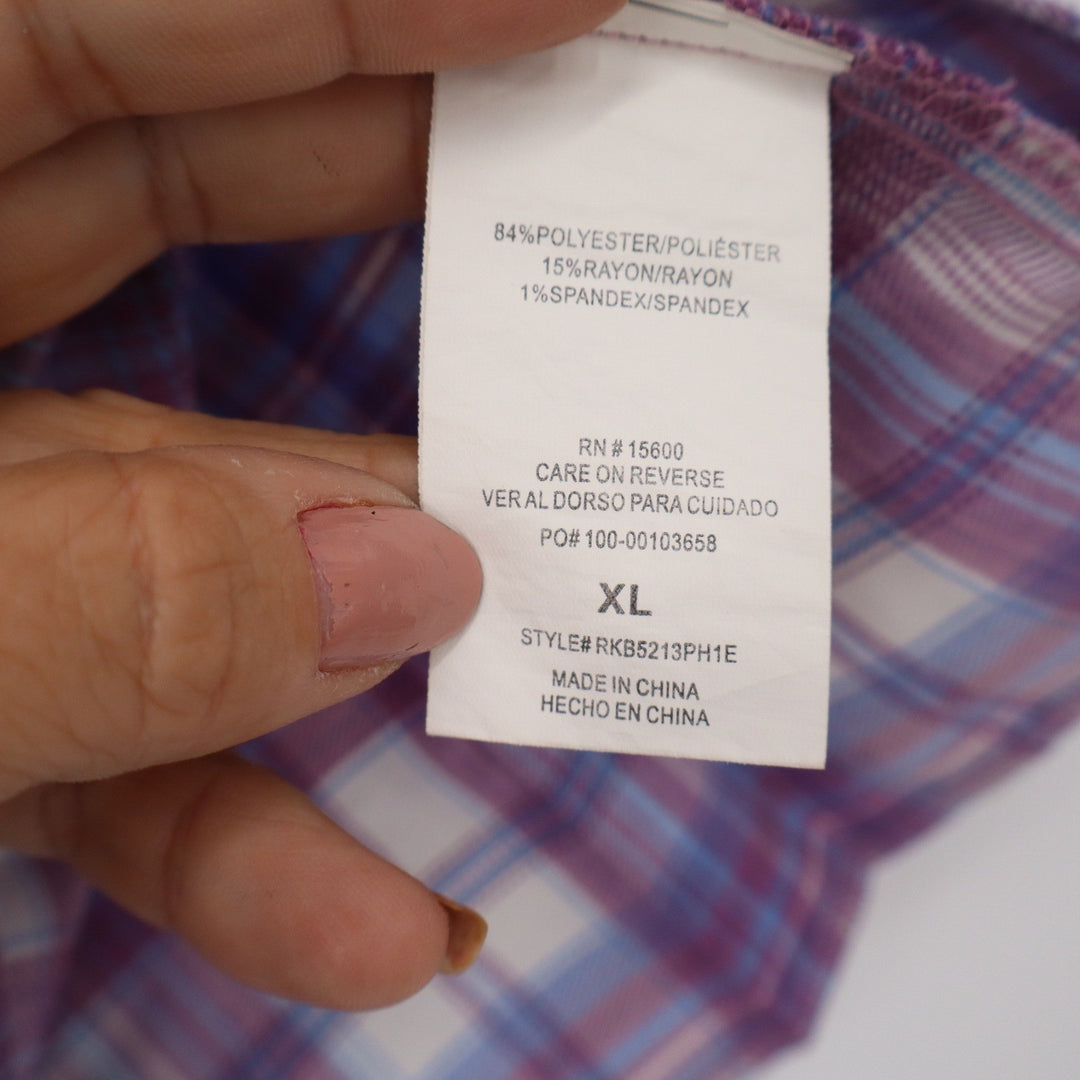 Rewind Purple Plaid Pleated Mini Skirt XL Juniors Schoolgirl Preppy