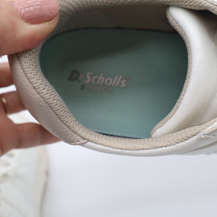 Dr. Scholls Sadie White Platform Sneakers Womens Size 8 Lace Up Fashion Shoes