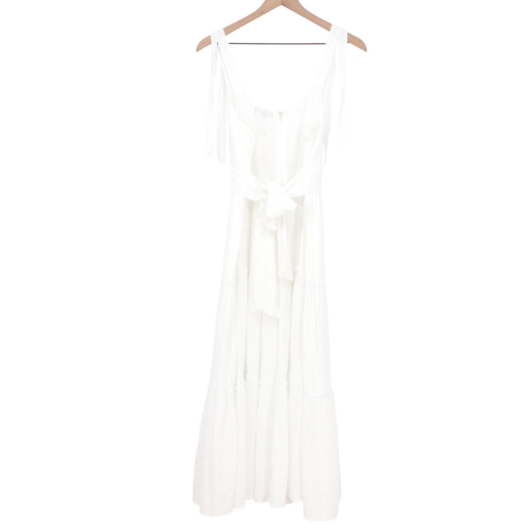 Trixxi Francescas White Tiered Maxi Dress Tie Strap Sweetheart 26DZ937HWI Mens L