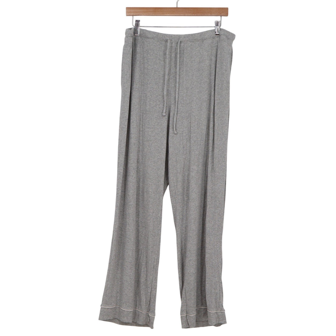State of Day Intimates Womens Large Grey Modal Ribbed Wide Leg Pajama Pants L