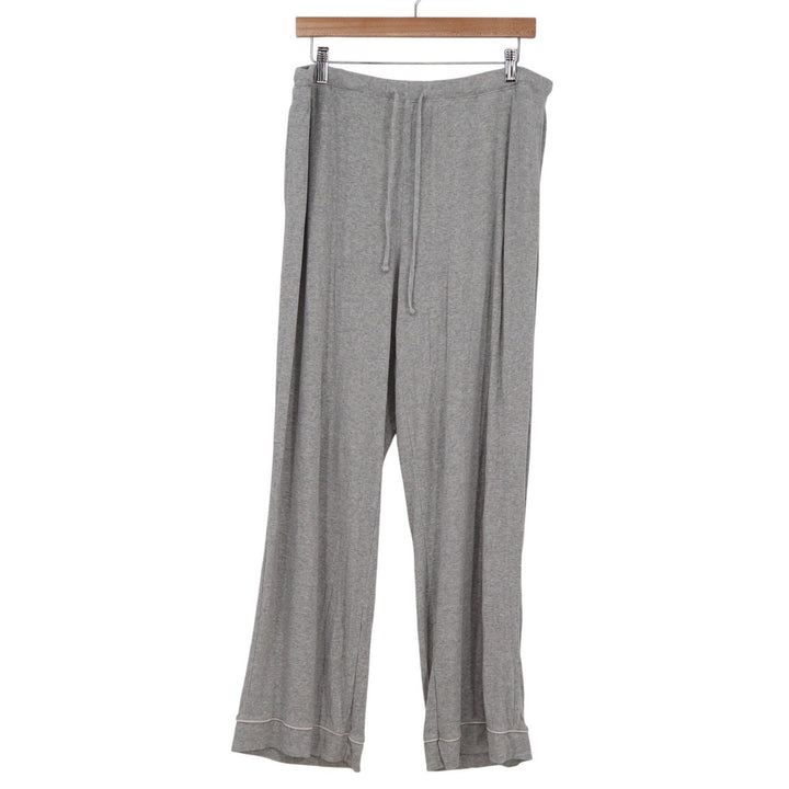 State of Day Intimates Womens Large Grey Modal Ribbed Wide Leg Pajama Pants L