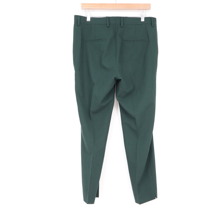 SuitShop Mens Hunter Green Flat Front Suit Pants Trousers 34x27 Wedding Formal