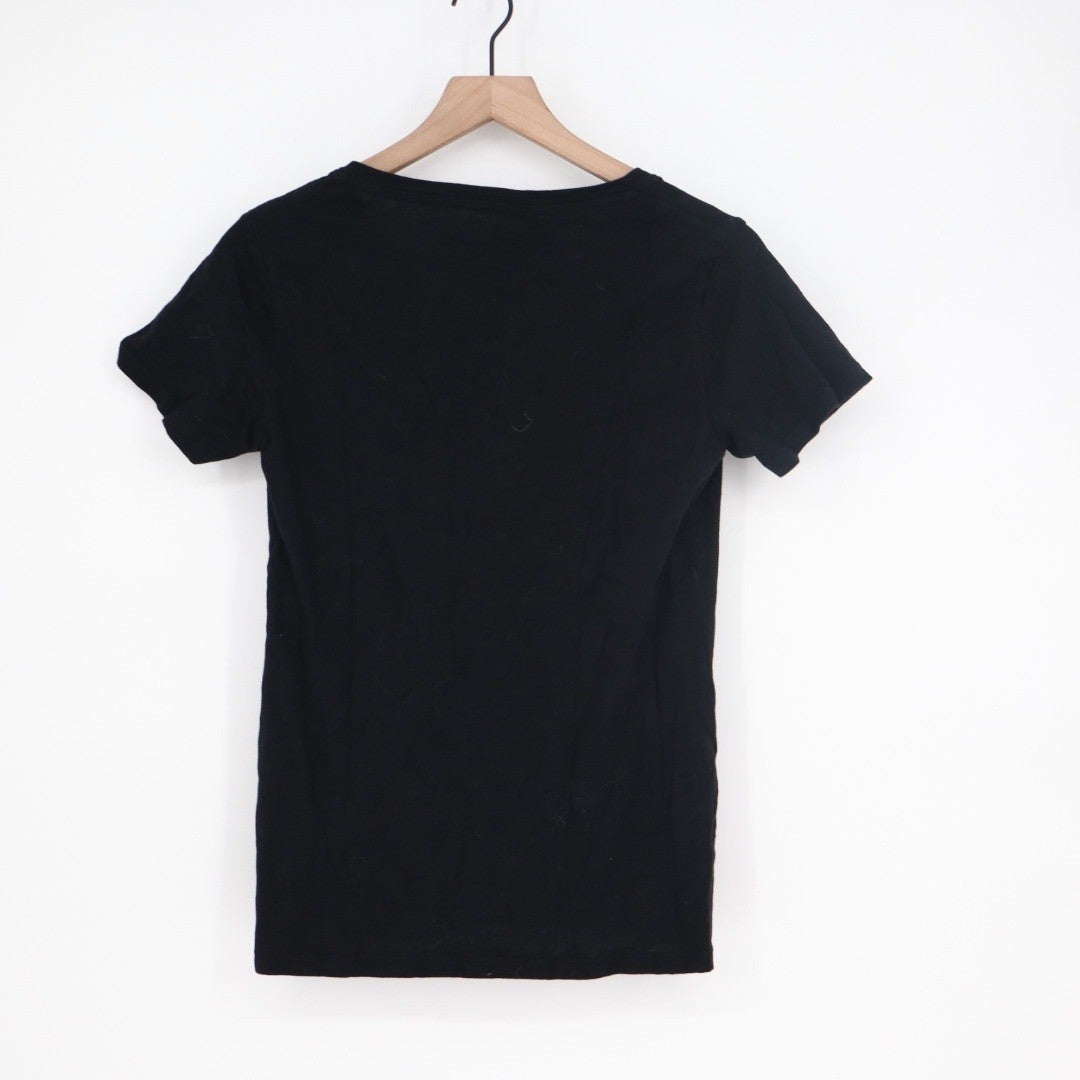 American Giant Classic V Neck T Shirt Black Made in USA Size Small
