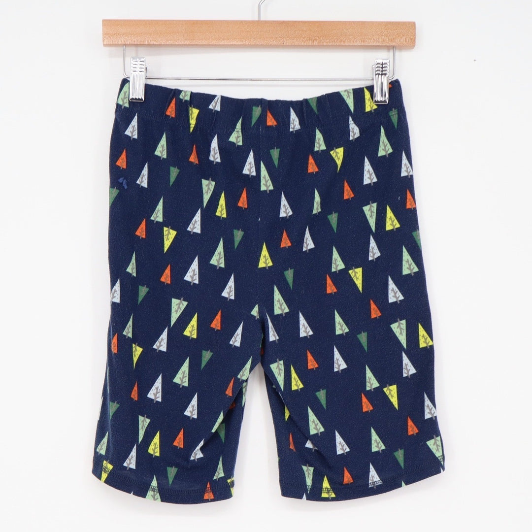 Eddie Bauer Pajama Shorts Kids M 10/12 Navy Blue Tree Print Sleepwear Excellent