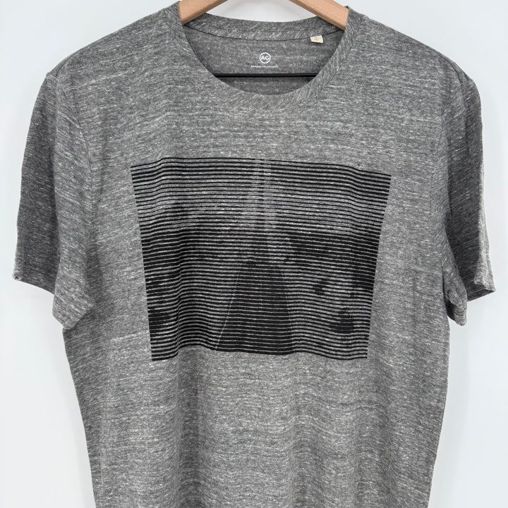 AG Adriano Goldschmied Mens T Shirt Gray Graphic Print Short Sleeve Size M