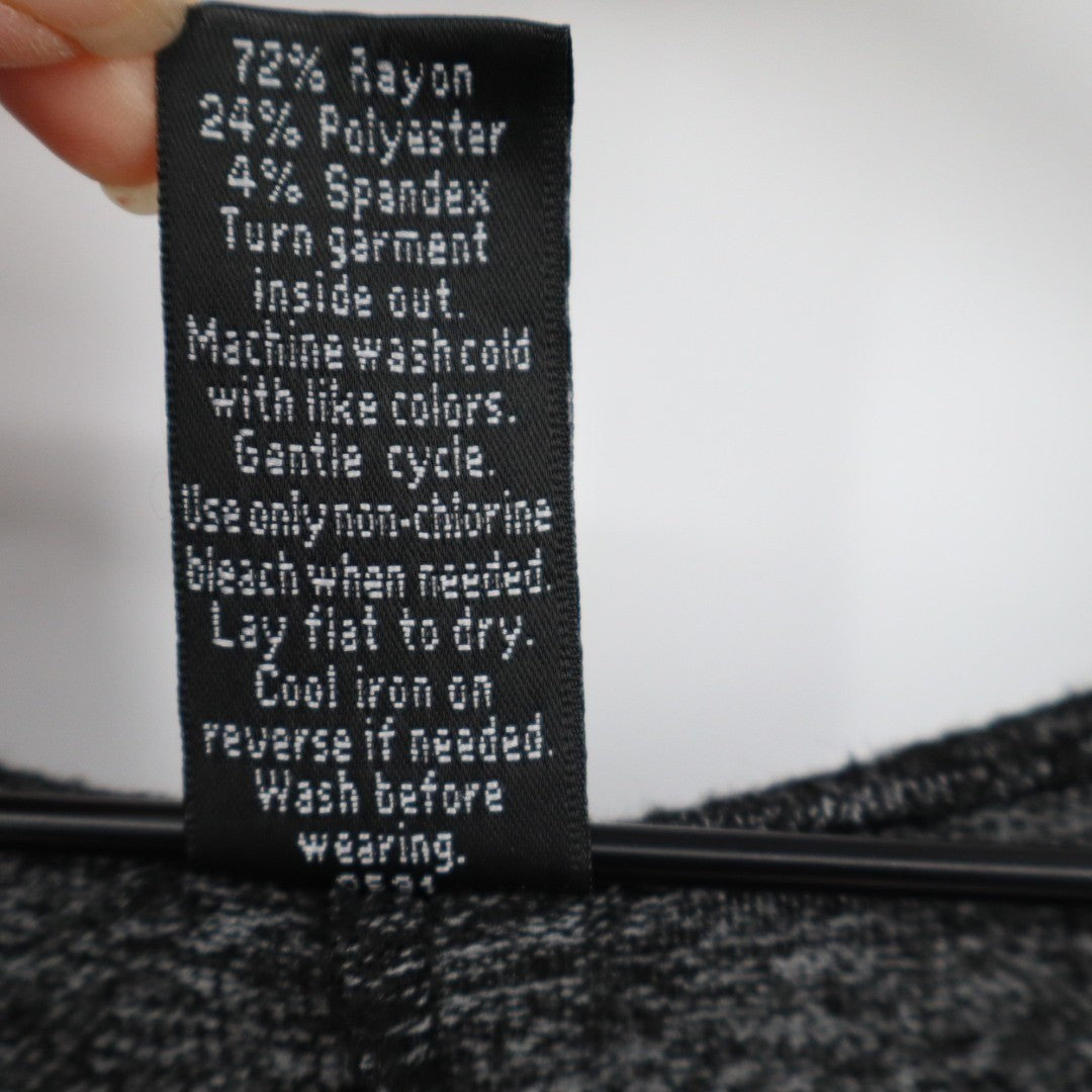 Lildy Plush Knit Tunic Top Womens Small/Medium Heather Gray Stretch Long Sleeve
