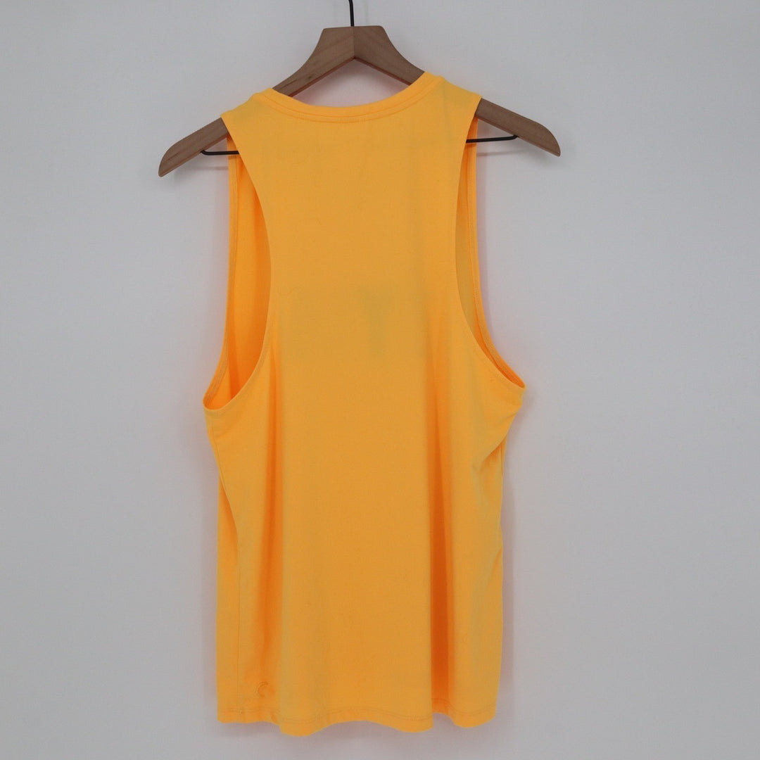 Zyia Active Tank Top Womens M Muscle Tank Orange Graphic Logo Excellent