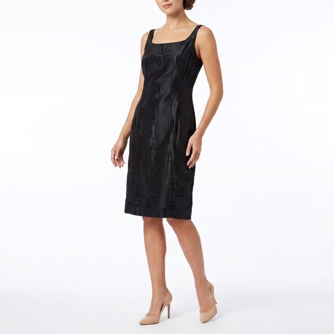 Nicole Miller Collection Vintage 90s Black Shimmer Shift Dress Size 12 USA Made