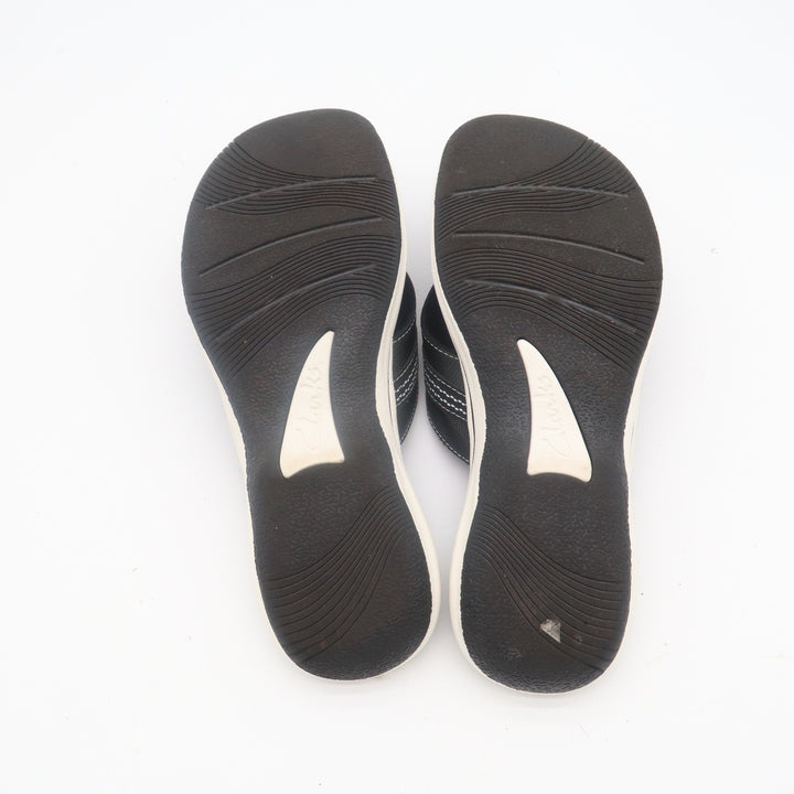 Clarks Cloudsteppers Womens 8 Black Arla Glison Thong Sandals Flip Flops
