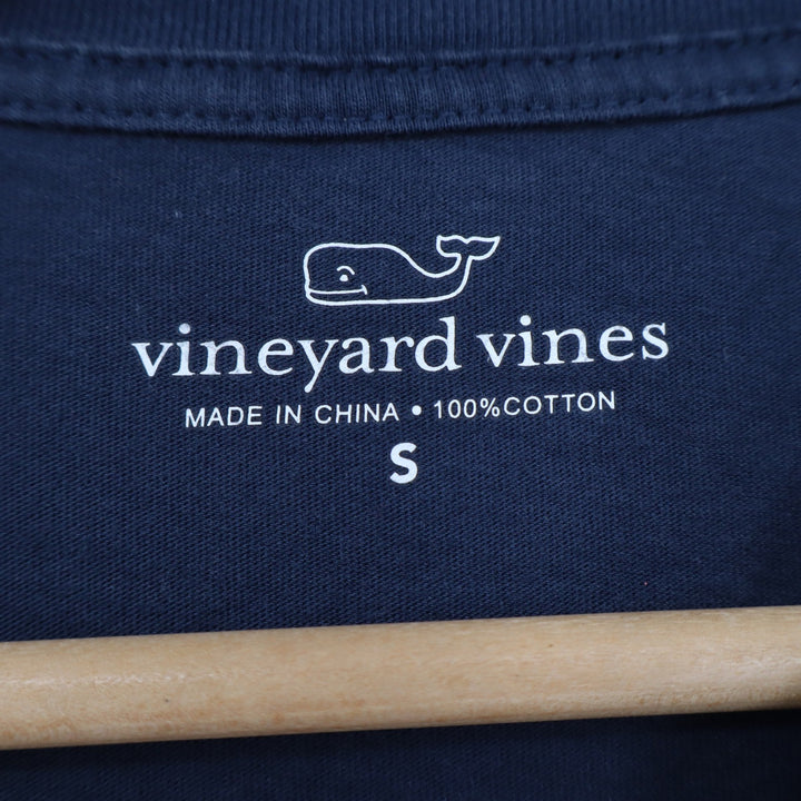 Vineyard Vines Mens Small Navy Blue I Whale Happy Valley Pocket Graphic T-Shirt