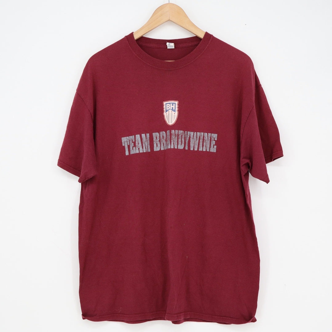 Jerzees Dri-Power Team Brandywine Graphic T-Shirt Maroon XL Short Sleeve Quote