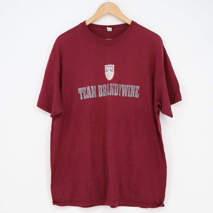 Jerzees Dri-Power Team Brandywine Graphic T-Shirt Maroon XL Short Sleeve Quote