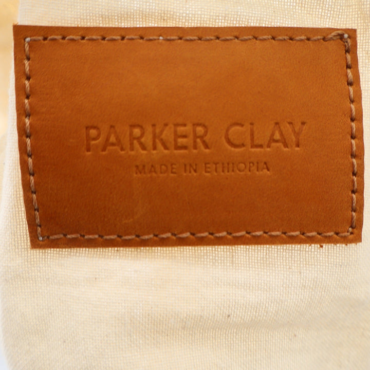 Parker Clay Black Ethiopian Leather Crossbody Bag Minimalist Gold Stud Closure