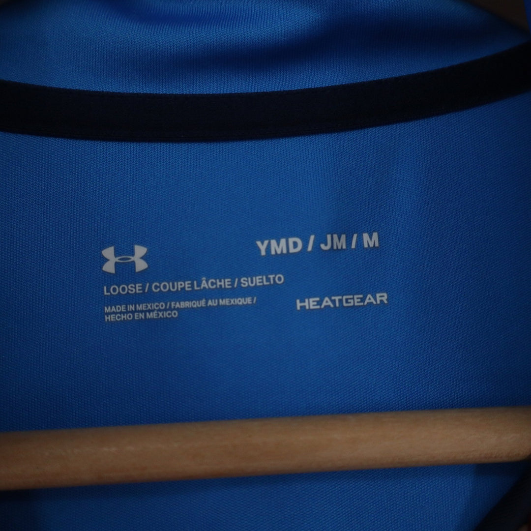 Under Armour Youth Medium HeatGear Quarter Zip Pullover Navy Blue 13596
