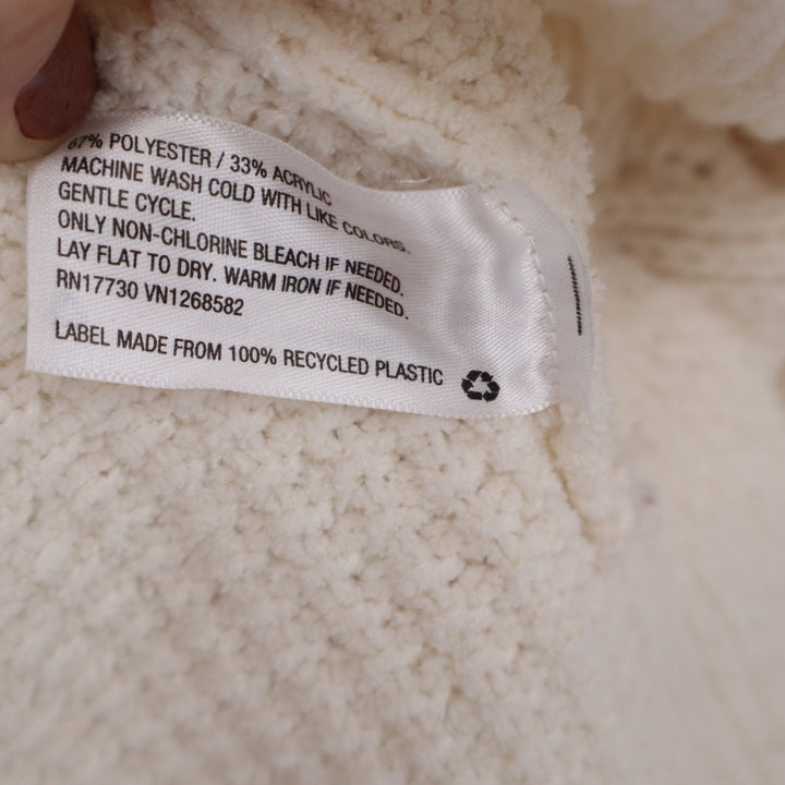 A New Day Womens Ivory Mock Neck Oversized Knit Sweater Side Slit Cream Medium