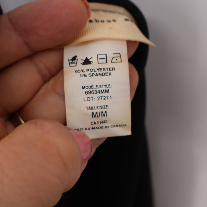 Enough About Me Dress Women's Medium Black Halter Open Back Excellent