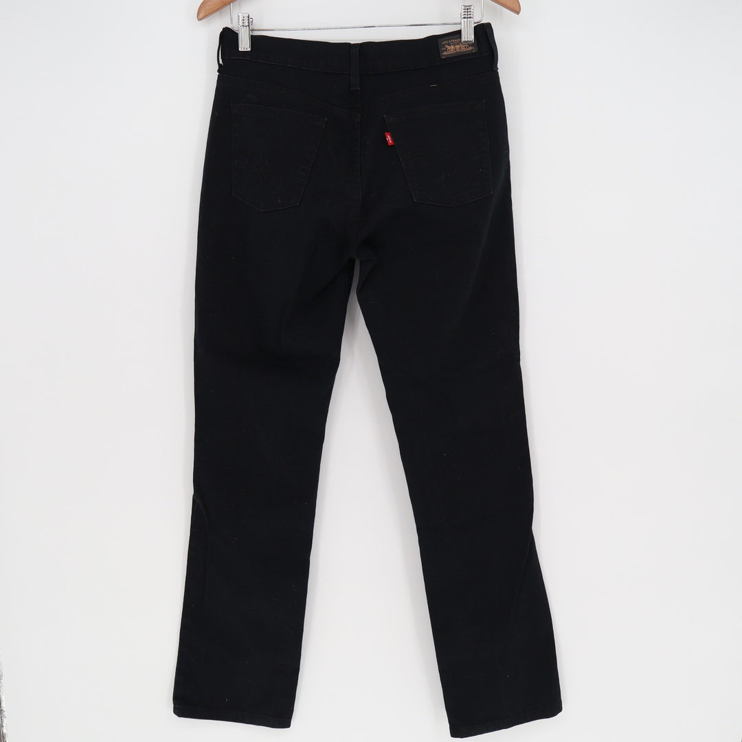 Levi's 505 Straight Leg Jeans Womens 4 Medium Black Stretch Denim Pants