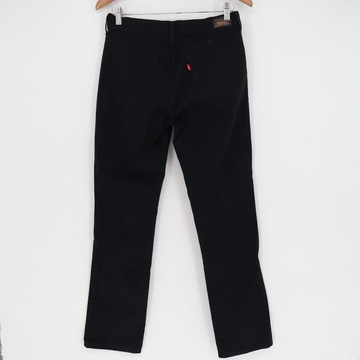 Levi's 505 Straight Leg Jeans Womens 4 Medium Black Stretch Denim Pants