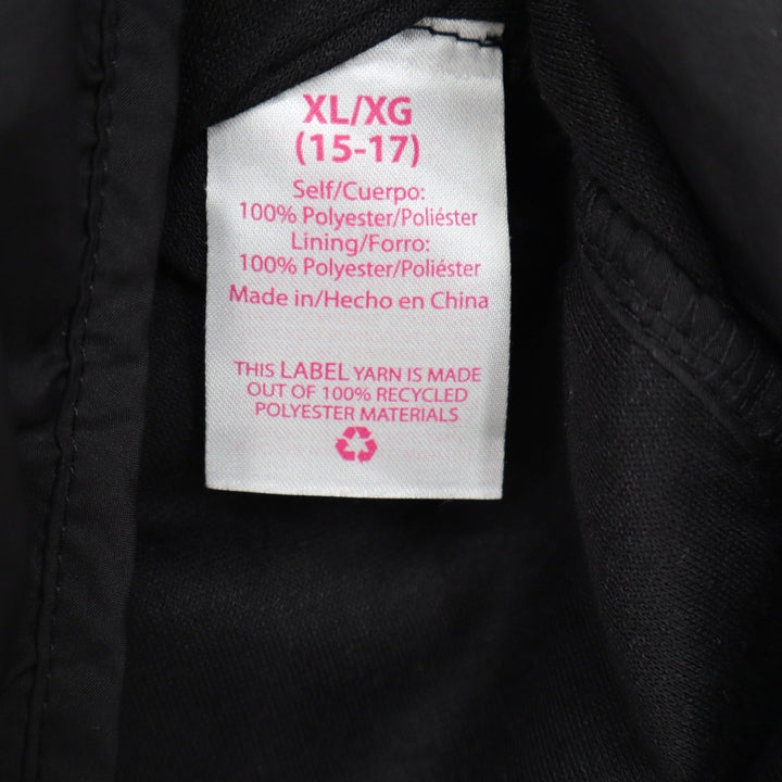 No Boundaries Black Athletic Shorts XL 15-17 Pink Drawstring Toggle Recycled