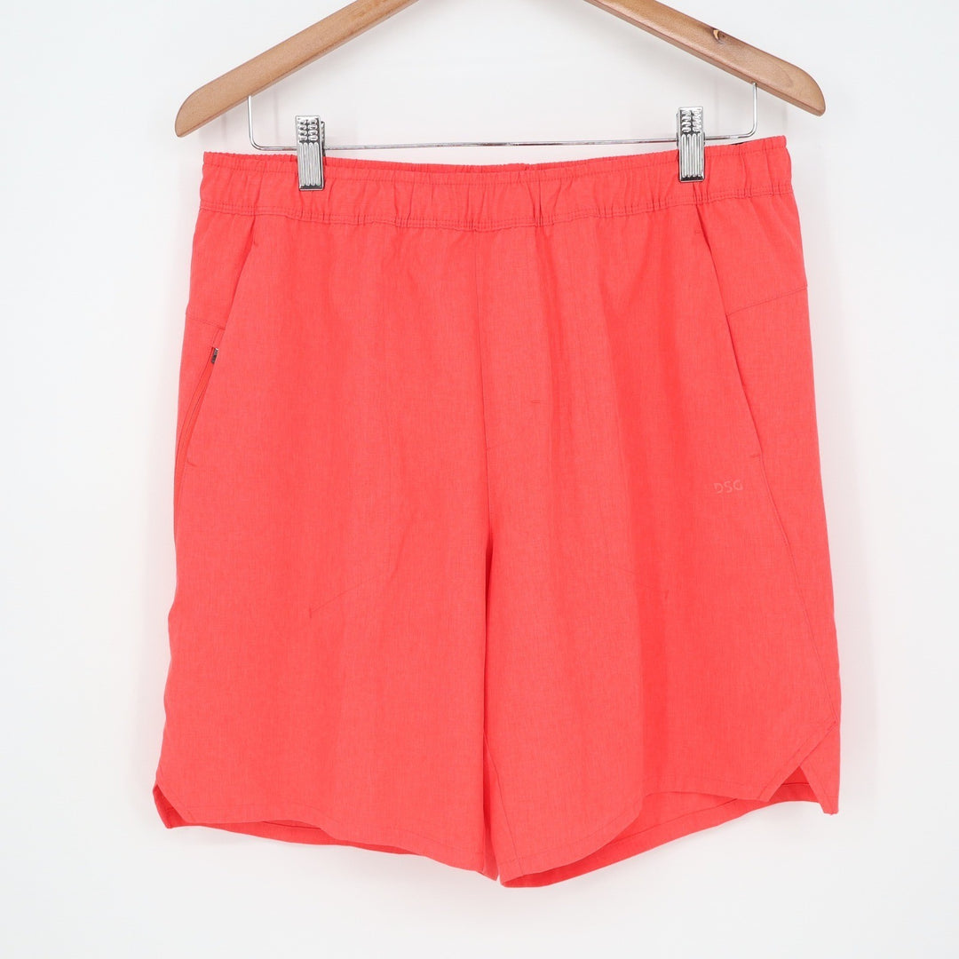 DSG Mens 8 Inch Agility Short Cabana Coral Heather Orange Medium