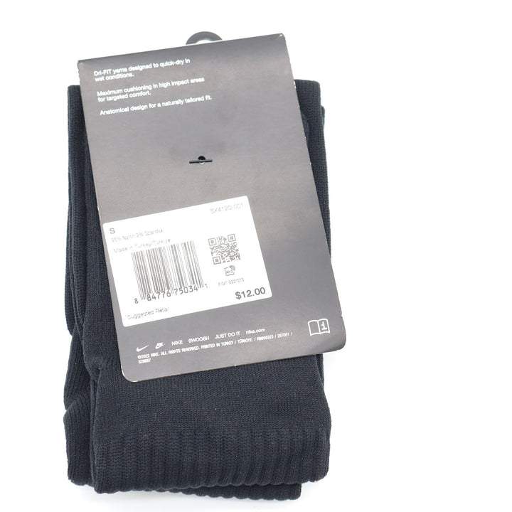 Nike Academy Soccer Socks Black Dri-FIT Knee High Youth 3Y-5Y Women 4-6