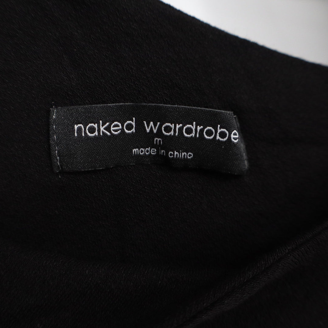 Naked Wardrobe Womens Black One Shoulder Mini Dress Size M