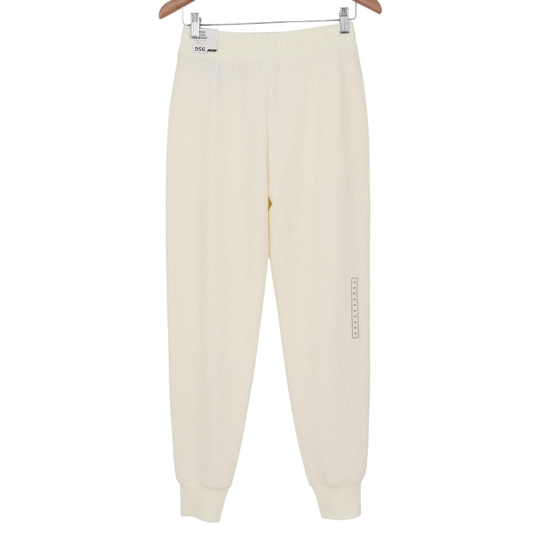DSG So Soft Ottoman Jogger Womens XS Light Cream Ribbed High Rise Pants