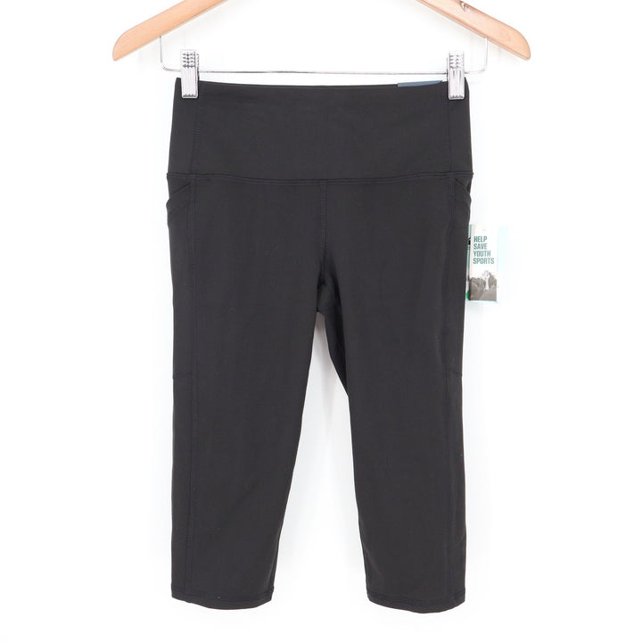DSG Womens Momentum High Rise Crop Leggings Pure Black XS