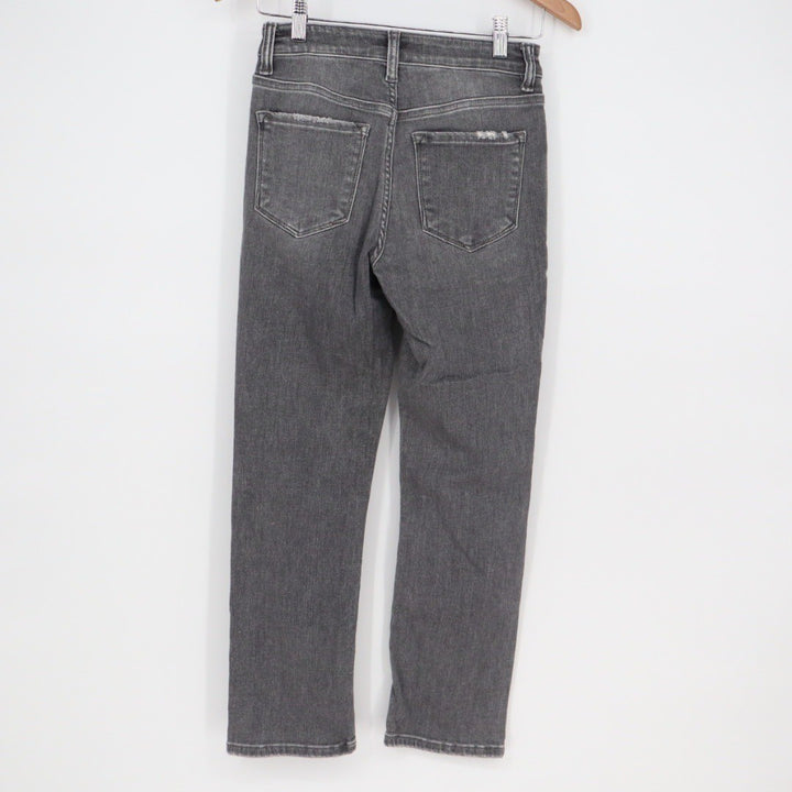 Flying Monkey Gray Wash Denim Jeans Straight Leg Distressed Size 24 Style F4754