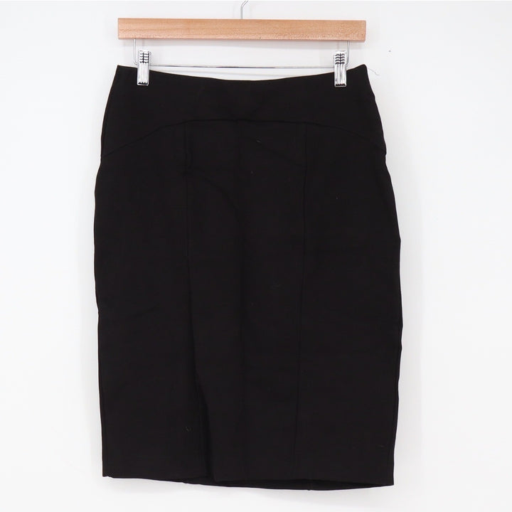 Ellen Tracy Skirt Womens S Pencil Black Stretch Pull-on Professional Excellent