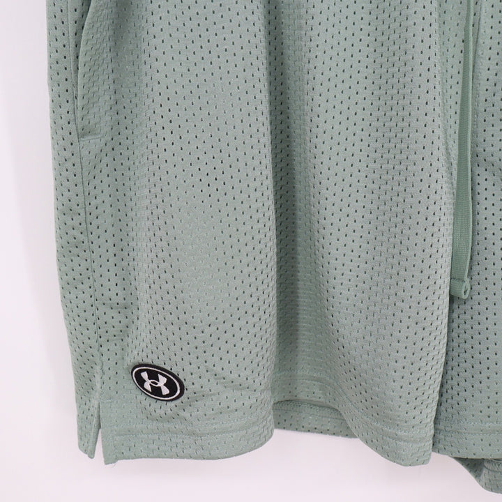 Under Armour Mens 2XL Mesh Athletic Shorts Sage Green Lined Gym Workout