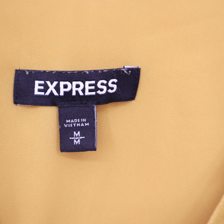 Express Mustard Yellow V-Neck Adjustable Spaghetti Strap Camisole Top Medium