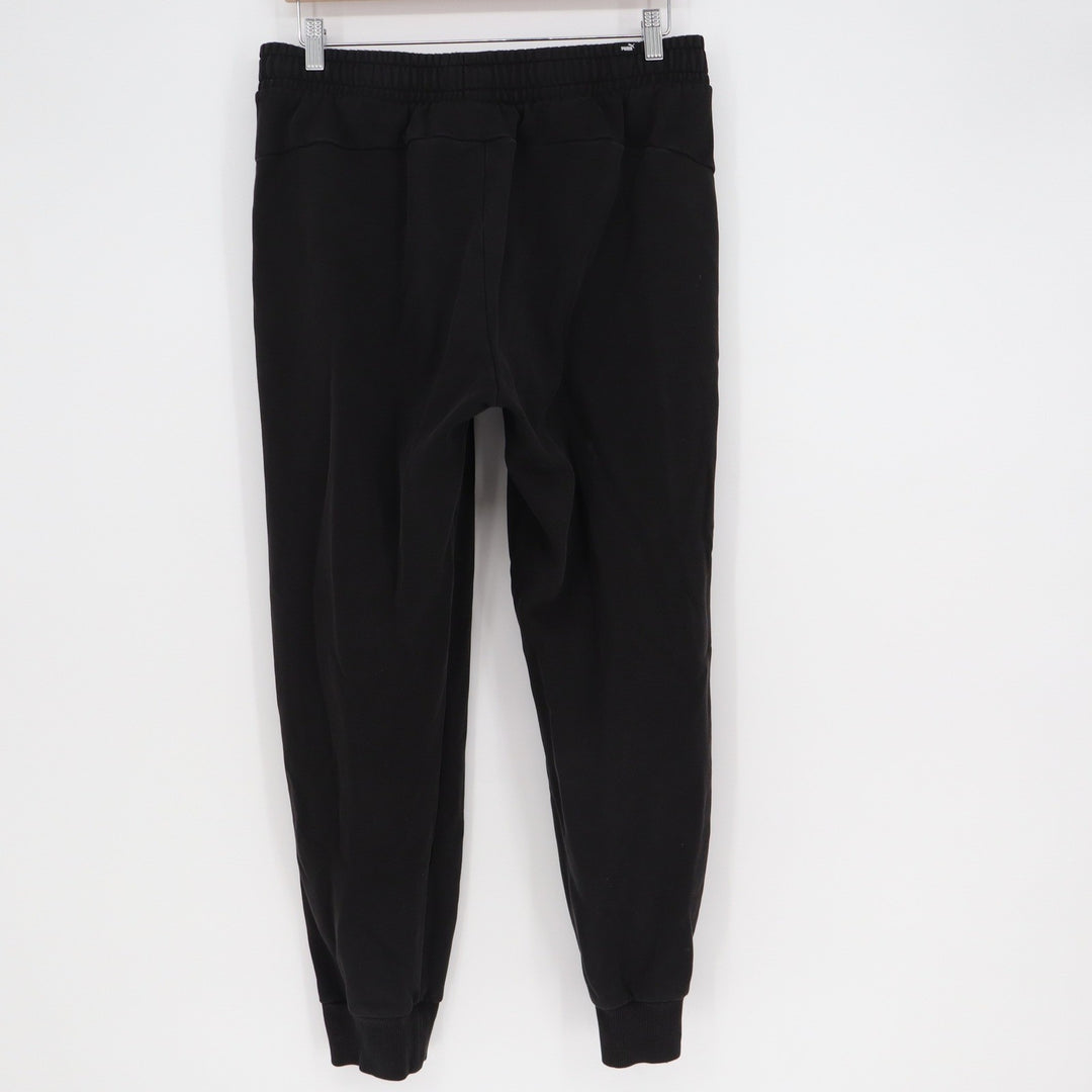 Puma Essentials Men Black Fleece Joggers Sweatpants Size L