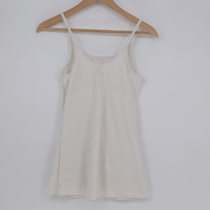 Maidenform Shapewear Women Large White Nylon Stretch Adjustable Strap Scoop Neck