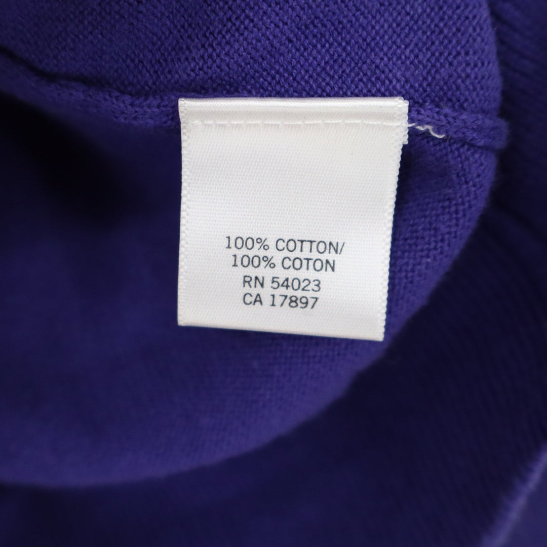 Banana Republic Womens XS Purple Cotton Button Front Crewneck Cardigan Sweater