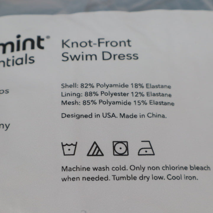 Shapermint Essentials Knot Front Swim Dress Womens 2XL Ocean Blue One Piece Suit