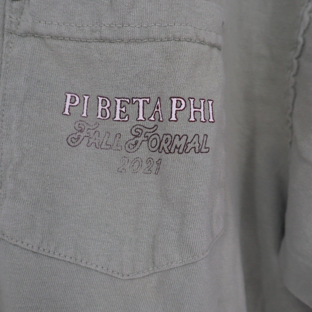 Comfort Colors Pi Beta Phi 2021 T Shirt XL Green Short Sleeve Pocket Tee