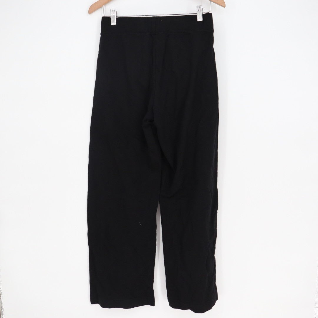 American Giant Ponte Straight Pants Womens Small Black Cotton Logo Relaxed Fit