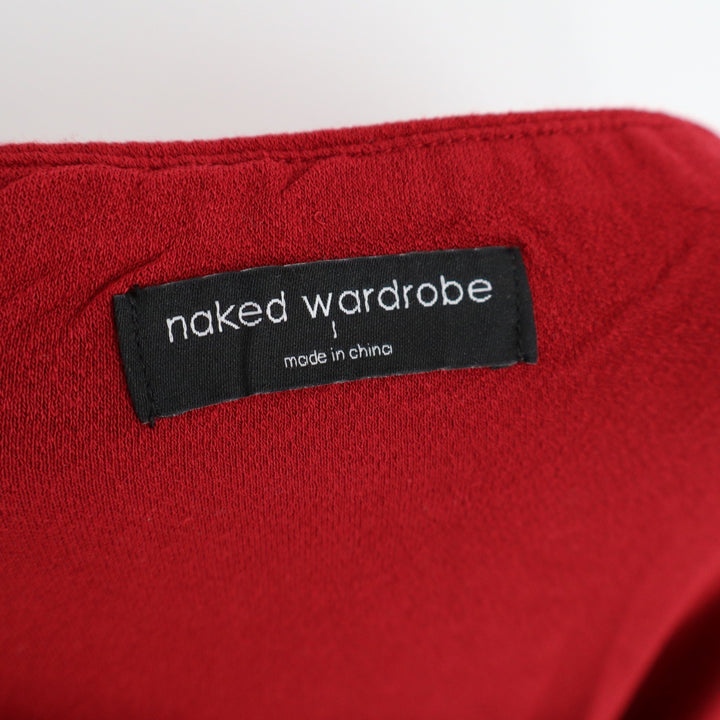 Naked Wardrobe Red Bodycon Maxi Skirt Women's Size Large Viscose Stretch